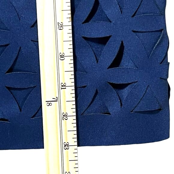 Lilly Pulitzer Daisy Laser Cut Scuba Dress Sz XS Navy Preppy Resort Country Club - Picture 6 of 13